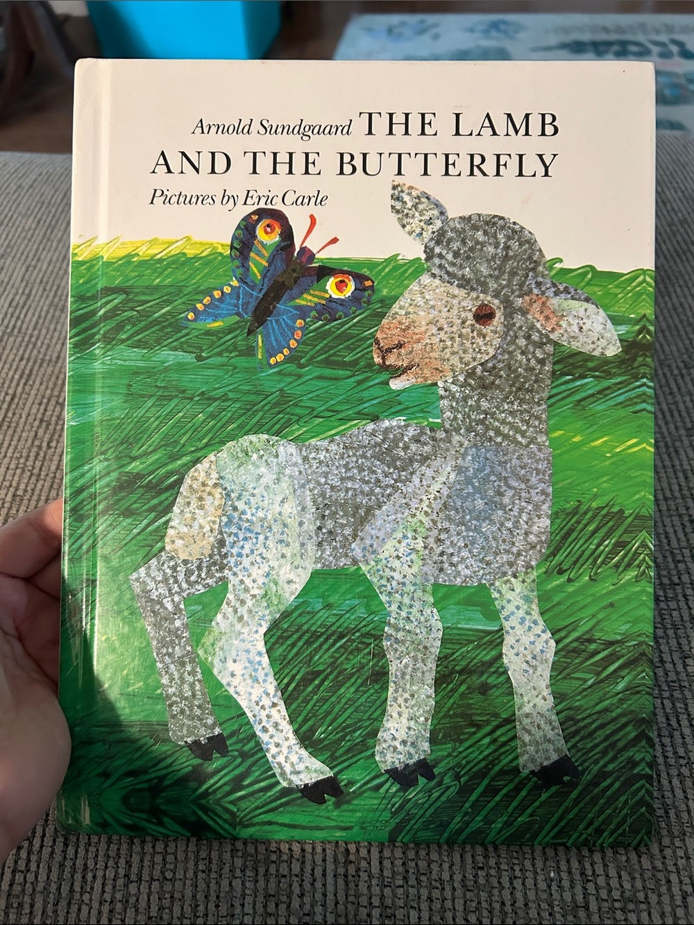 The lamb and the butterfly hardcover book by Arnold Sundgaard and Eric Carle